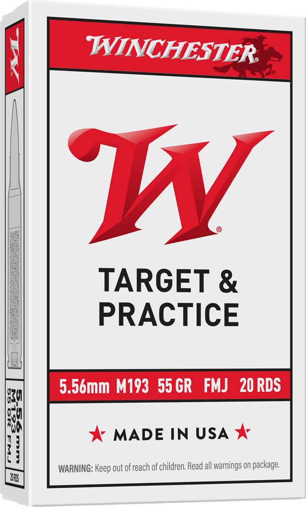 5.56mm 55 Grain M193 FMJ Winchester 20/BOX